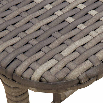 vidaXL Table de jardin pliante Gris 90x51x75 cm Résine tressée