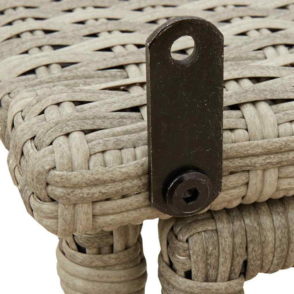 vidaXL Gartentisch Klappbar Hellgrau 90x51x75 cm Poly Rattan