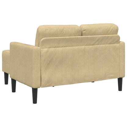 2-Sitzer-Sofa mit Chaiselongue L-Form Graugrün 125 cm Leinen