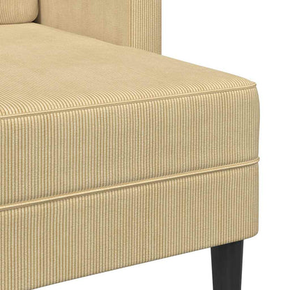 2-Sitzer-Sofa mit Chaiselongue L-Form Graugrün 125 cm Leinen