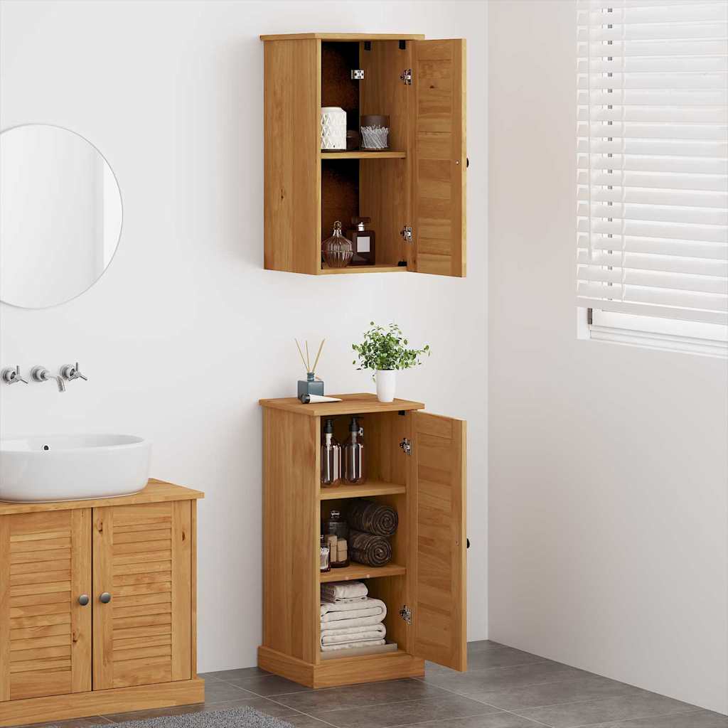 vidaXL Badezimmermöbel-Set mit Regal VIGO 2 pcs Braun und Honigbraun