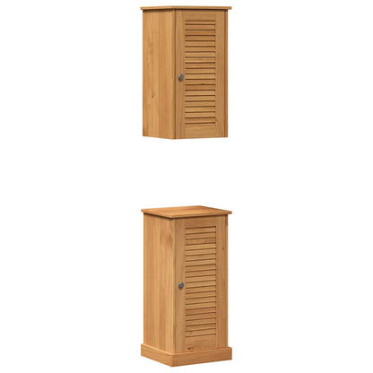 vidaXL Badezimmermöbel-Set mit Regal VIGO 2 pcs Braun und Honigbraun