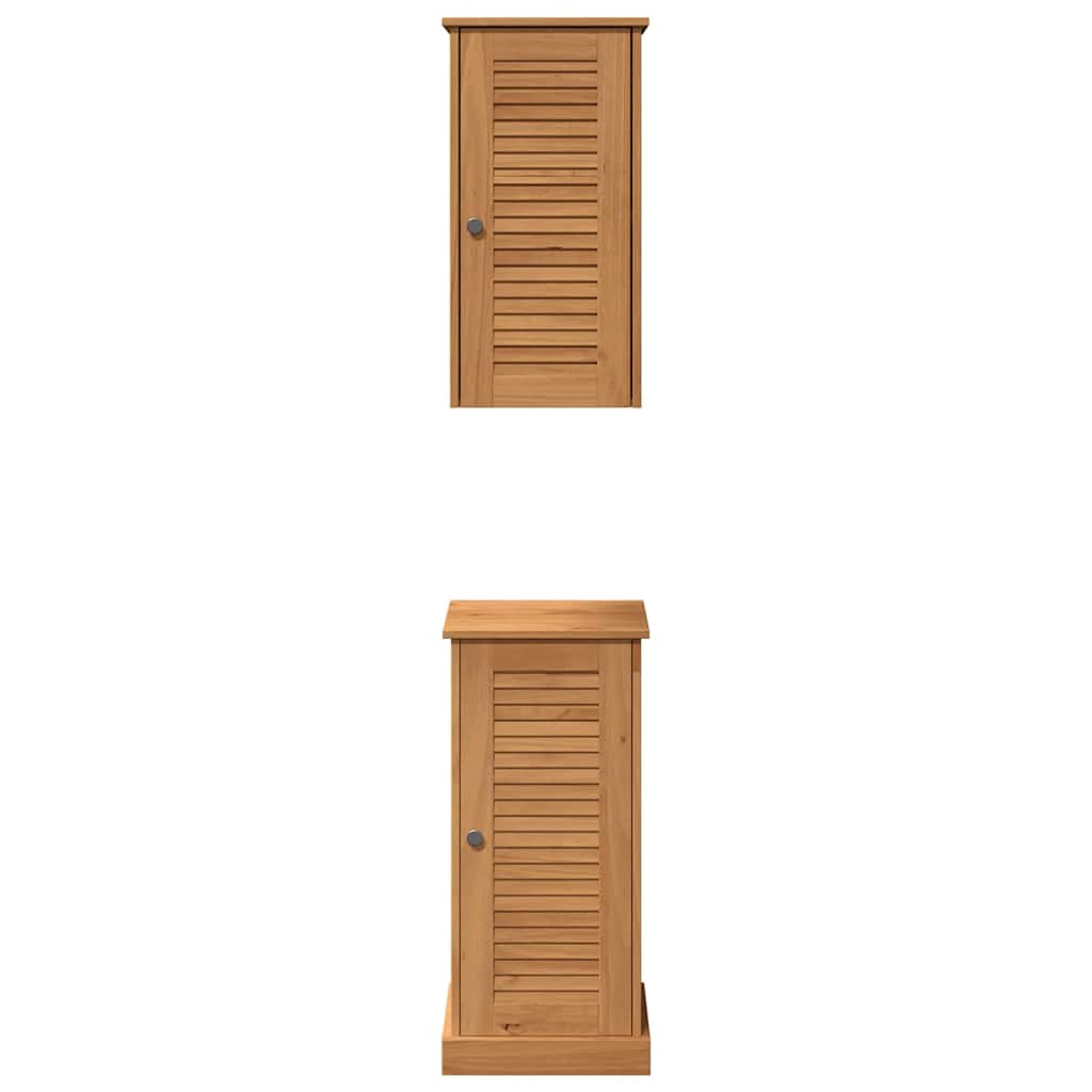 vidaXL Badezimmermöbel-Set mit Regal VIGO 2 pcs Braun und Honigbraun