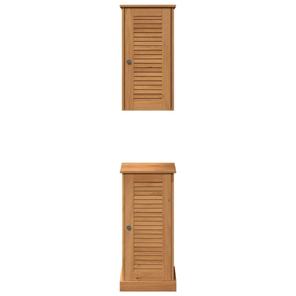 vidaXL Badezimmermöbel-Set mit Regal VIGO 2 pcs Braun und Honigbraun