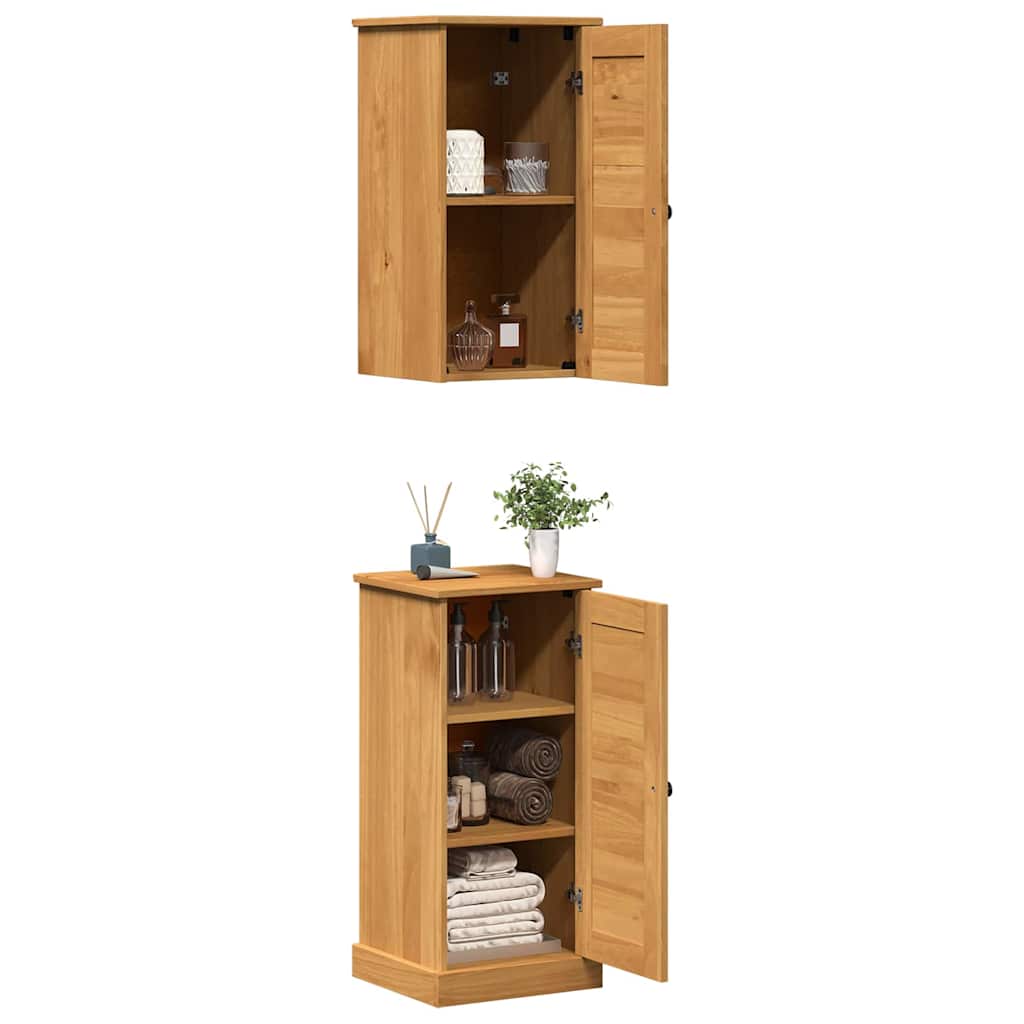 vidaXL Badezimmermöbel-Set mit Regal VIGO 2 pcs Braun und Honigbraun