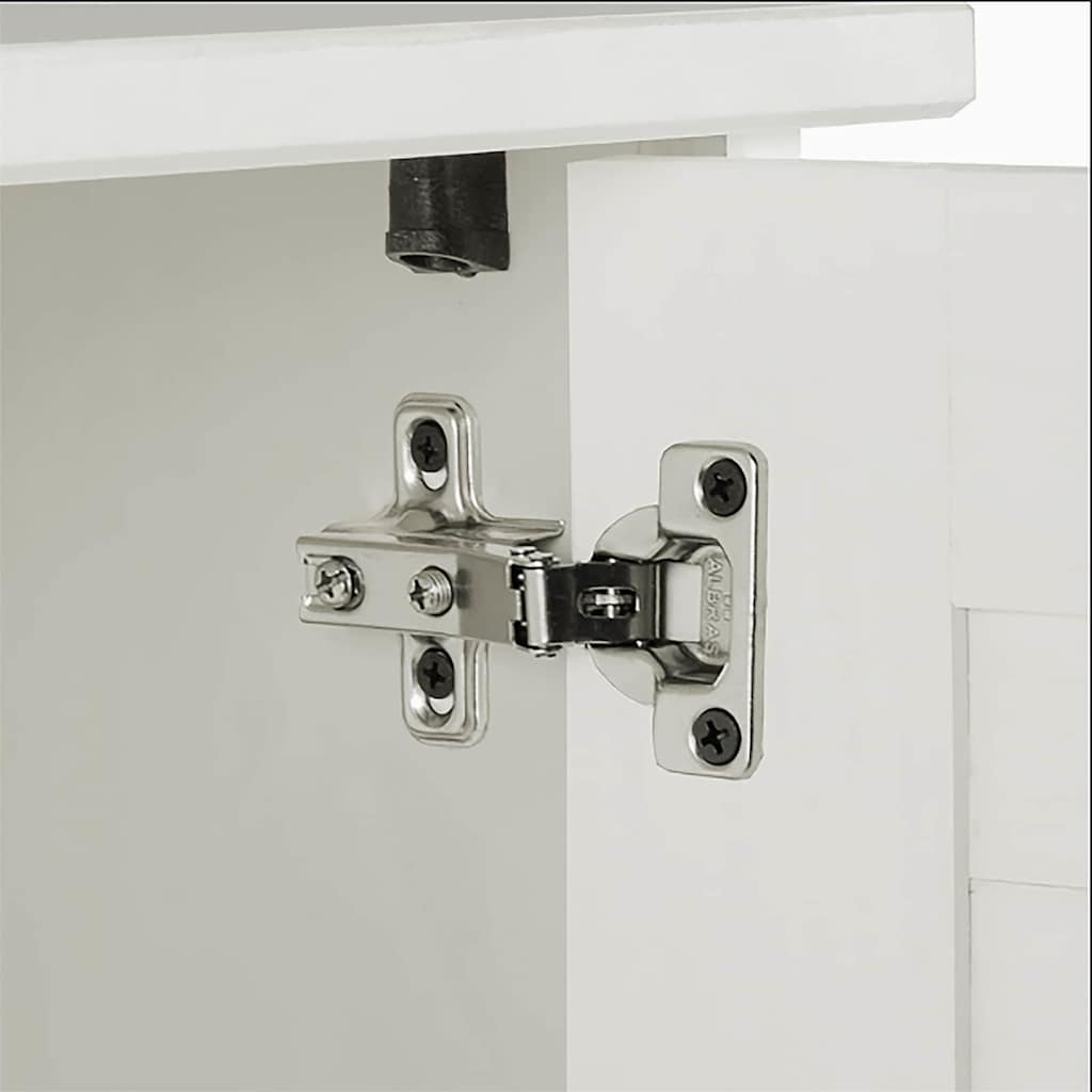 vidaXL Badezimmermöbel-Set mit Regal VIGO 2 pcs Weiß und Antikweiß