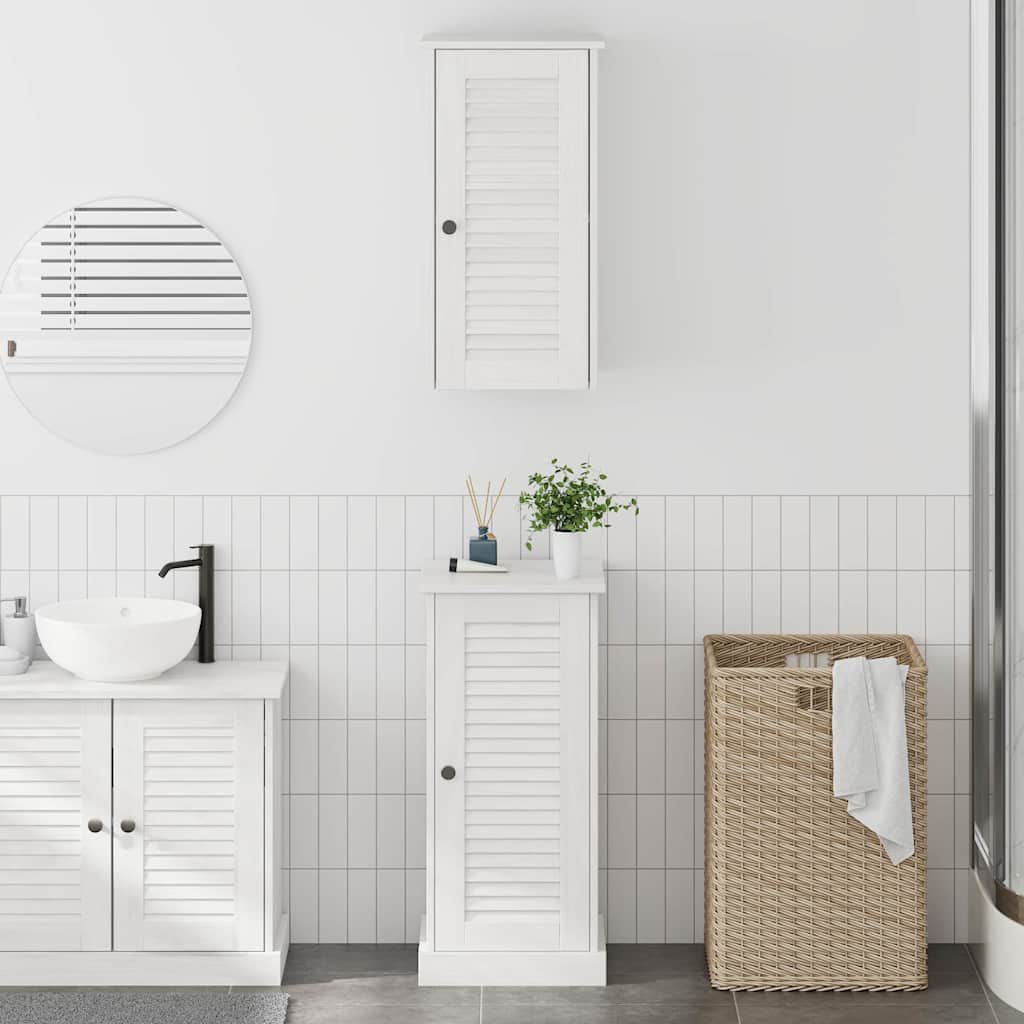 vidaXL Badezimmermöbel-Set mit Regal VIGO 2 pcs Weiß und Antikweiß