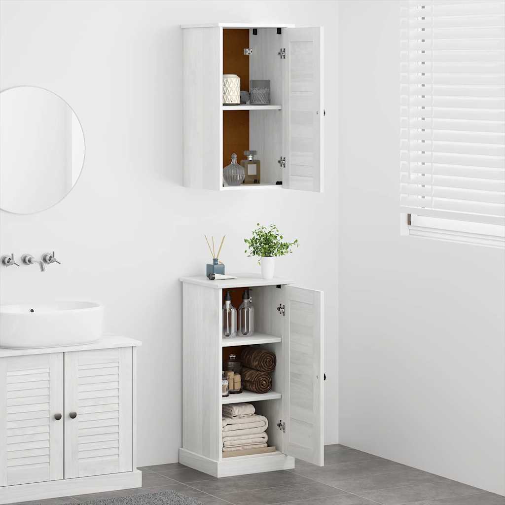 vidaXL Badezimmermöbel-Set mit Regal VIGO 2 pcs Weiß und Antikweiß