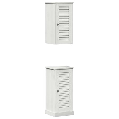 vidaXL Badezimmermöbel-Set mit Regal VIGO 2 pcs Weiß und Antikweiß