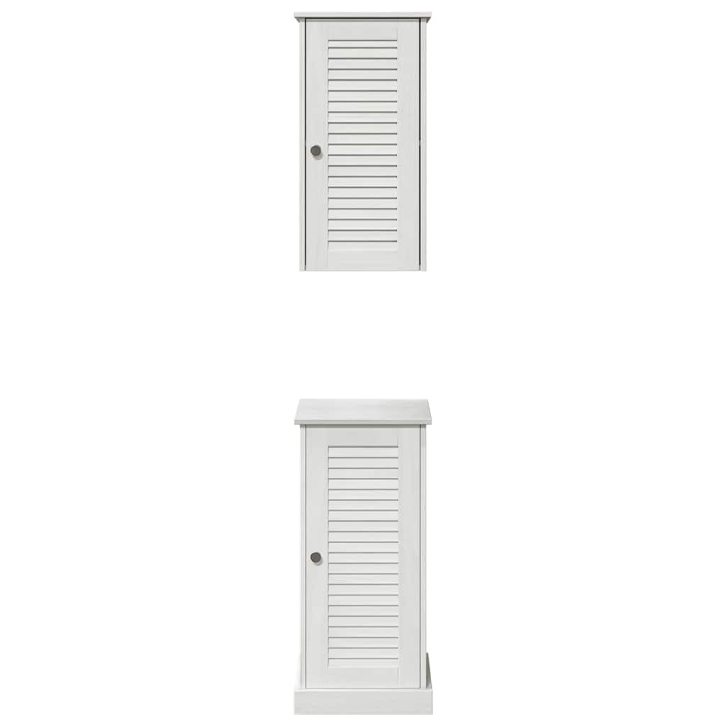 vidaXL Badezimmermöbel-Set mit Regal VIGO 2 pcs Weiß und Antikweiß