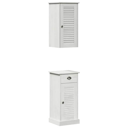 vidaXL Badezimmermöbel Set VIGO 2 pcs Braun und Weiß 37 x 34 x 80 cm