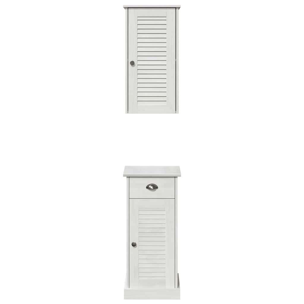 vidaXL Badezimmermöbel Set VIGO 2 pcs Braun und Weiß 37 x 34 x 80 cm