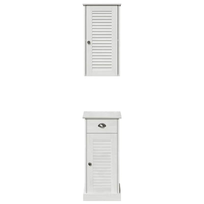 vidaXL Badezimmermöbel Set VIGO 2 pcs Braun und Weiß 37 x 34 x 80 cm
