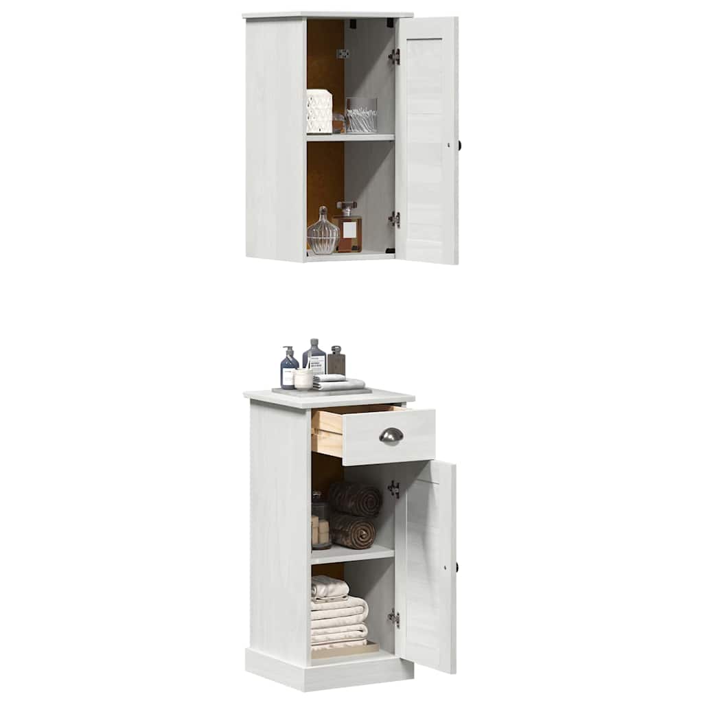 vidaXL Badezimmermöbel Set VIGO 2 pcs Braun und Weiß 37 x 34 x 80 cm