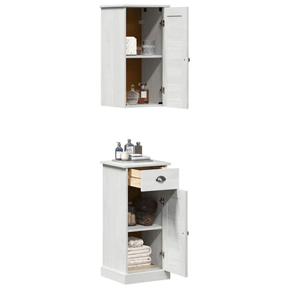 vidaXL Badezimmermöbel Set VIGO 2 pcs Braun und Weiß 37 x 34 x 80 cm