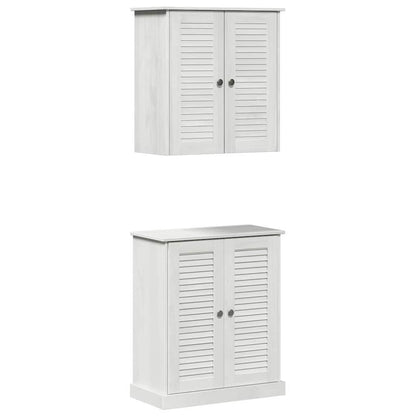 vidaXL Badezimmermöbel-Set 2 pcs Weiß und Antikweiß 67,5 x 34 x 80 cm