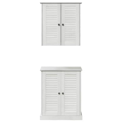 vidaXL Badezimmermöbel-Set 2 pcs Weiß und Antikweiß 67,5 x 34 x 80 cm