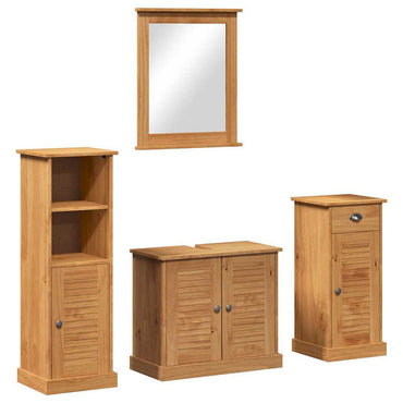 vidaXL Ensemble de meubles de salle de bain VIGO 4 pcs Marron miel Bois de pin massif