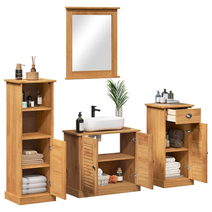 vidaXL Ensemble de meubles de salle de bain VIGO 4 pcs Marron miel Bois de pin massif