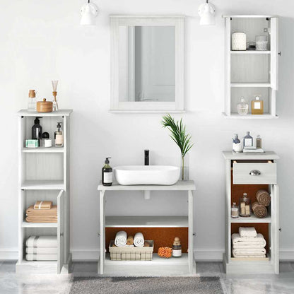 vidaXL Ensemble de meubles de salle de bain VIGO 5 pcs Blanc antique Bois de pin massif