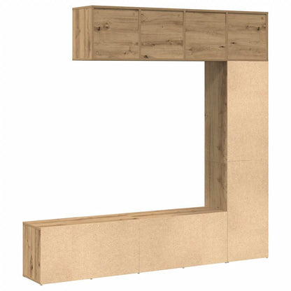 vidaXL Buchschränke 3 Stück Artisan Eiche Holzwerkstoff