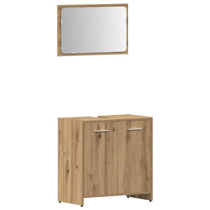 vidaXL Ensemble de meubles de salle de bain 4 pcs Chêne artisanale Bois d'ingénierie
