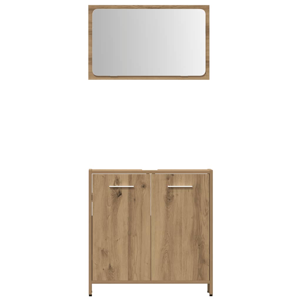 vidaXL Ensemble de meubles de salle de bain 4 pcs Chêne artisanale Bois d'ingénierie