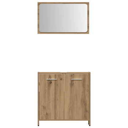 vidaXL Ensemble de meubles de salle de bain 4 pcs Chêne artisanale Bois d'ingénierie