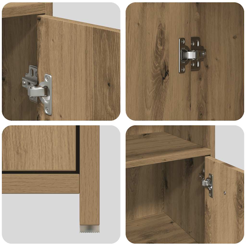 vidaXL Ensemble de meubles de salle de bain 4 pcs Chêne artisanale Bois d'ingénierie
