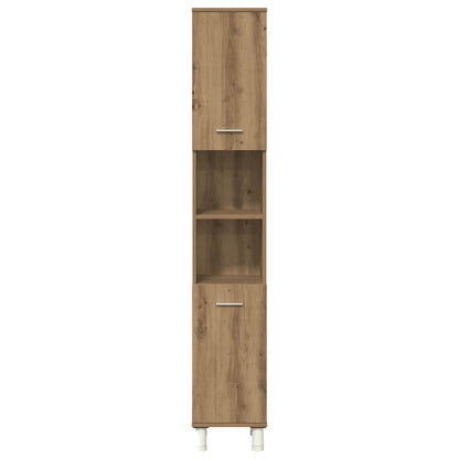 vidaXL Meuble de salle de bain 4 pcs Chêne artisanel Bois d'ingénierie