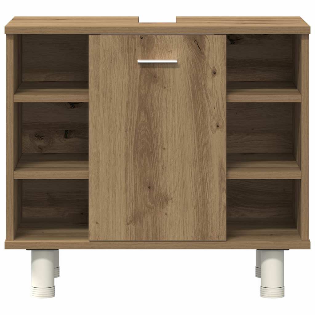 vidaXL Meuble de salle de bain 4 pcs Chêne artisanel Bois d'ingénierie