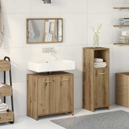 vidaXL 3-tlg. Badmöbel-Set Artisan-Eiche Holzwerkstoff