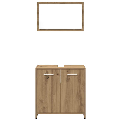 vidaXL 3-tlg. Badmöbel-Set Artisan-Eiche Holzwerkstoff