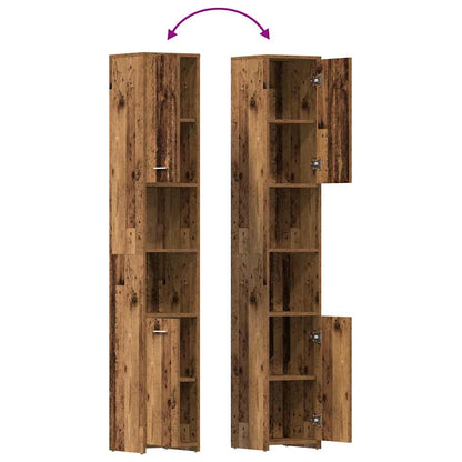vidaXL Ensemble de meubles de salle de bain 3 pcs Effet bois de récupération Bois d'ingénierie