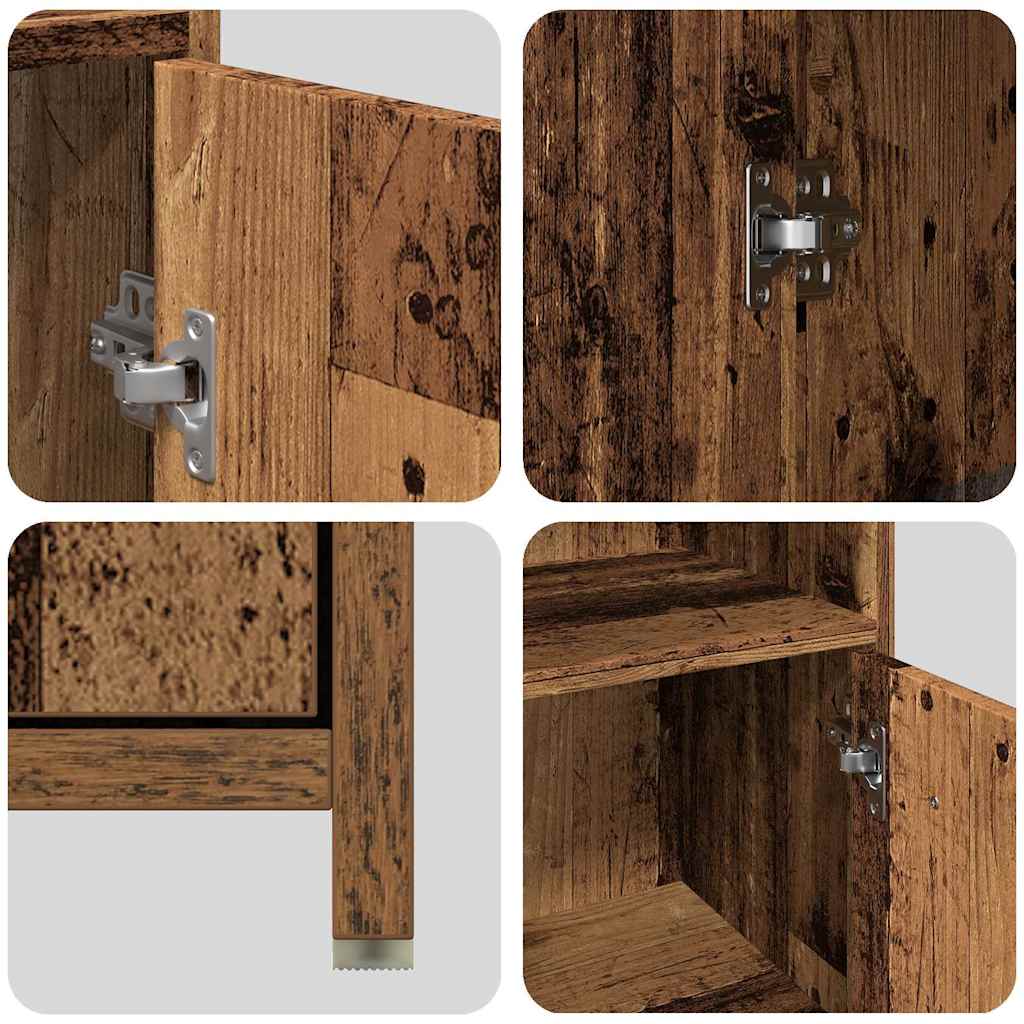vidaXL Ensemble de meubles de salle de bain 3 pcs Effet bois de récupération Bois d'ingénierie