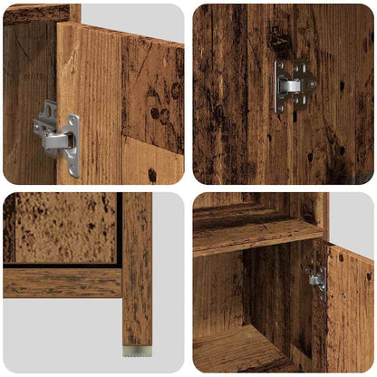 vidaXL Ensemble de meubles de salle de bain 3 pcs Effet bois de récupération Bois d'ingénierie