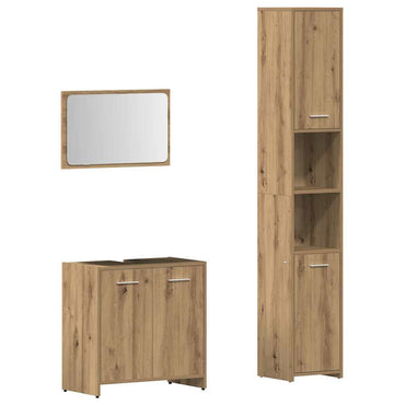 vidaXL Ensemble de meubles de salle de bain 3 pcs Chêne Artisanal Bois d'ingénierie