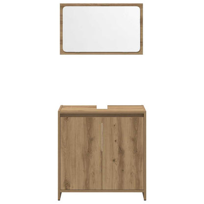 vidaXL 3-tlg. Badmöbel-Set Artisan-Eiche Holzwerkstoff