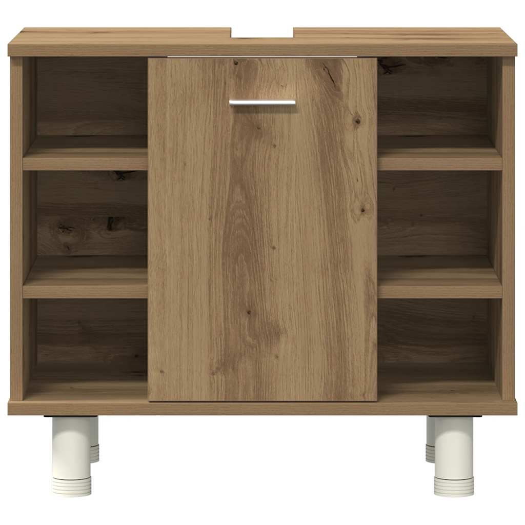 vidaXL 3-tlg. Badmöbel-Set Artisan-Eiche Holzwerkstoff
