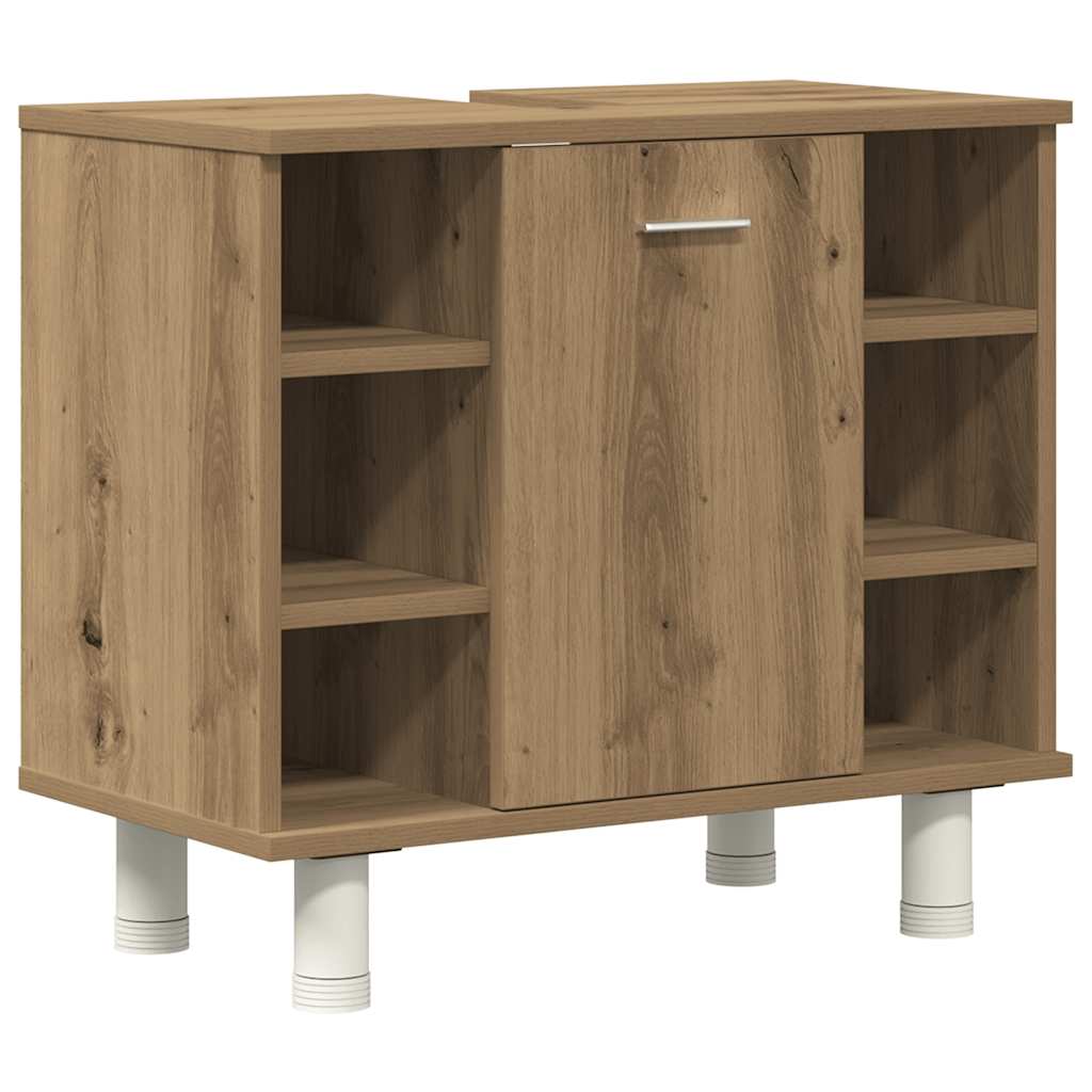 vidaXL 3-tlg. Badmöbel-Set Artisan-Eiche Holzwerkstoff