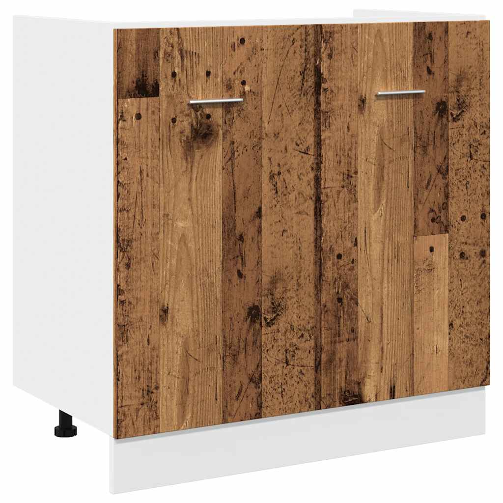vidaXL Meuble de cuisine 7 pcs Lyon aspect bois de récupération bois d'ingénierie
