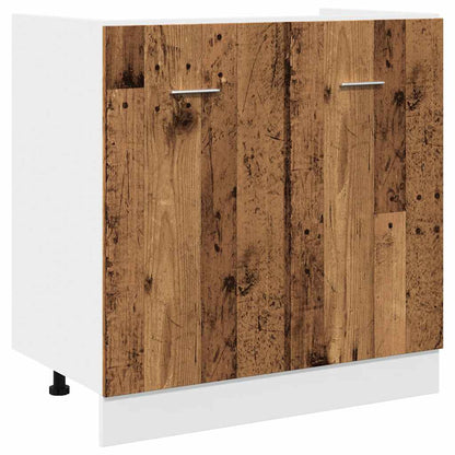 vidaXL Meuble de cuisine 7 pcs Lyon aspect bois de récupération bois d'ingénierie