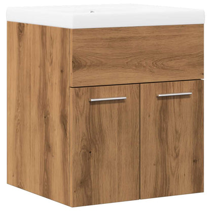 vidaXL Meuble de salle de bain 2 pcs Bois d'ingénierie Chêne Artisan