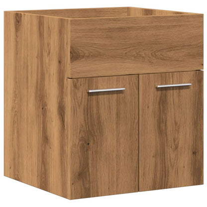 vidaXL Meuble de salle de bain 2 pcs Bois d'ingénierie Chêne Artisan