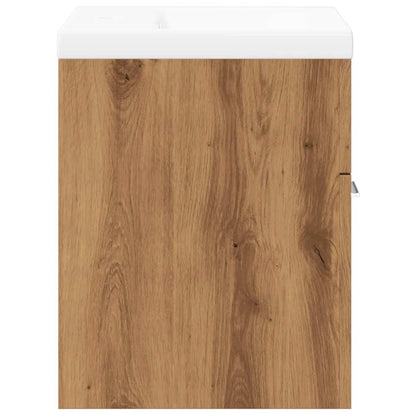 vidaXL Meuble de salle de bain 2 pcs Bois d'ingénierie Chêne Artisan