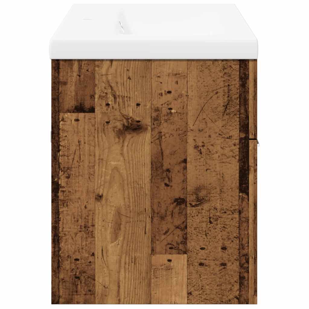 vidaXL Meuble de salle de bain 2 pcs aspect bois récupéré, bois d'ingénierie