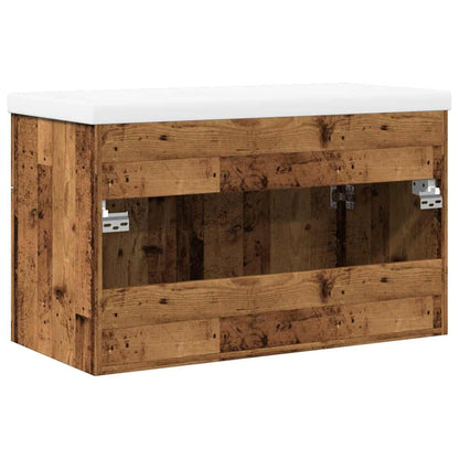 vidaXL Meuble de salle de bain 2 pcs aspect bois récupéré, bois d'ingénierie