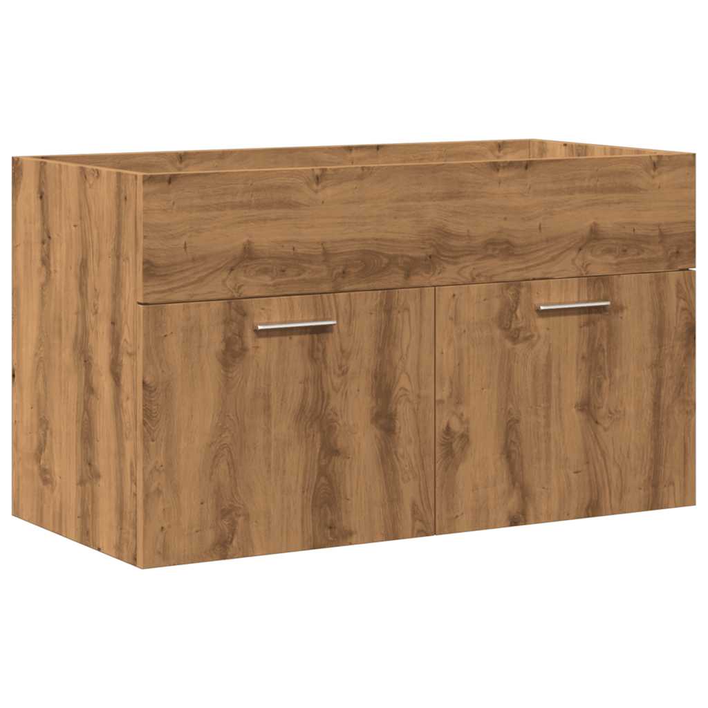 vidaXL 2-tlg. Badmöbel-Set Artisan-Eiche Holzwerkstoff