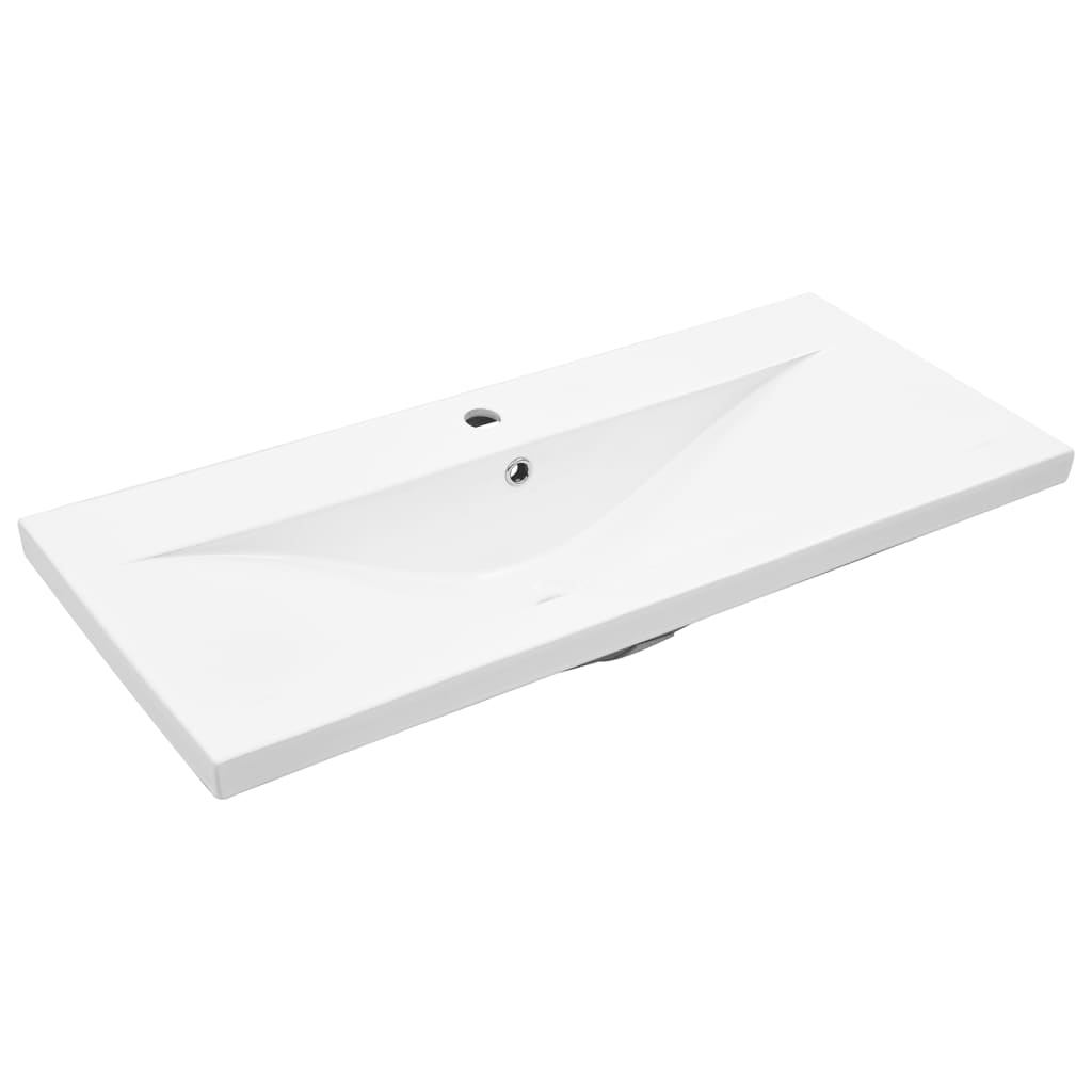 Meuble de salle de bain avec lavabo intégré aspect bois de récupération vidaXL