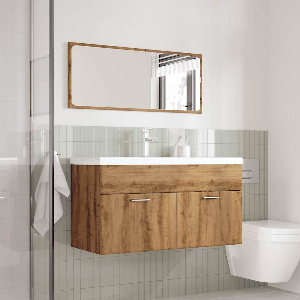 vidaXL Ensemble de meubles de salle de bain 3 pcs Chêne Artisan Bois d'ingénierie